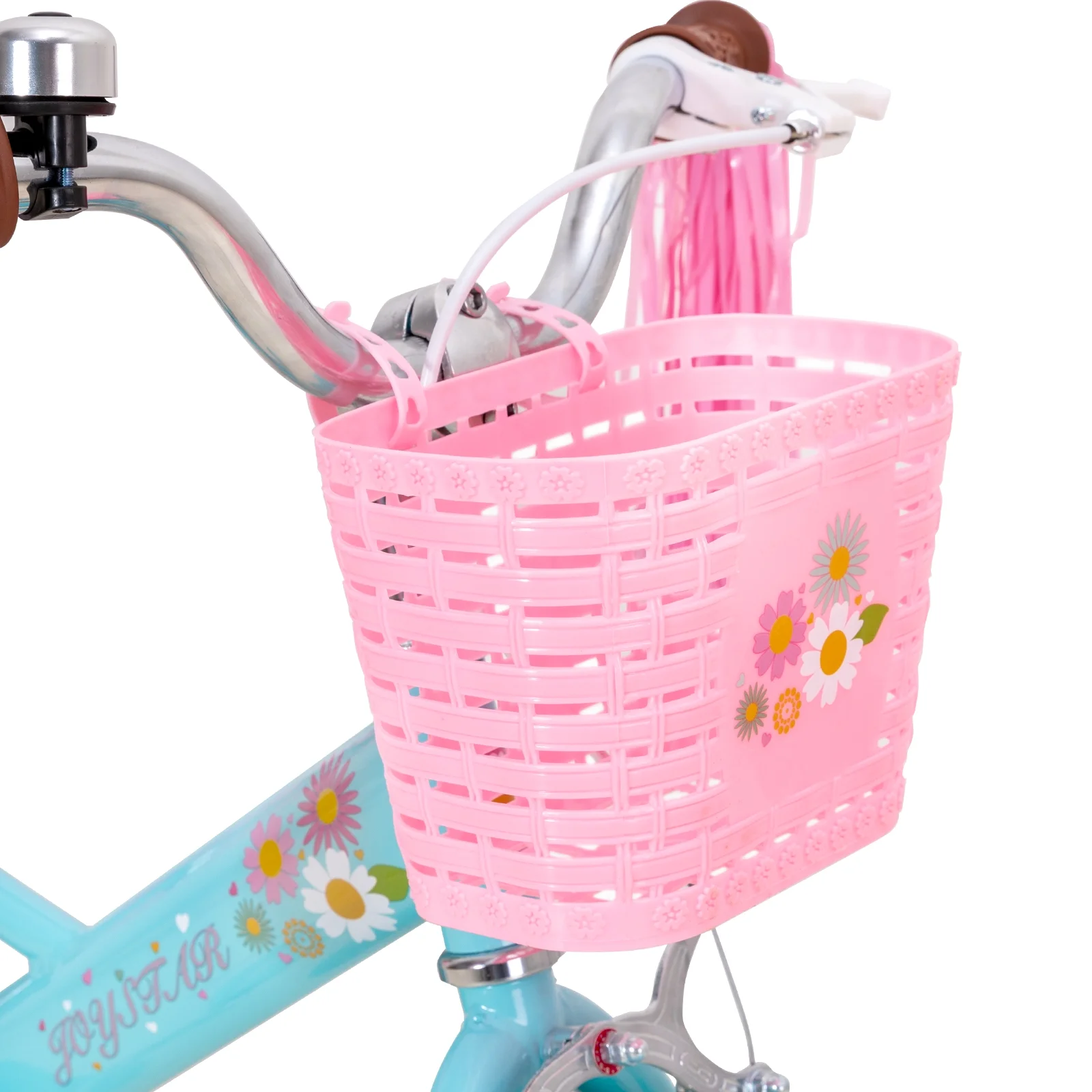 Little Daisy 14 Inch Kids Bike for 3 4 5 Years Girls with Handbrake Children Princess Bicycle with Training Wheels Basket Streamer Toddler Cycle Bikes Blue(Blue/14") - Image 10