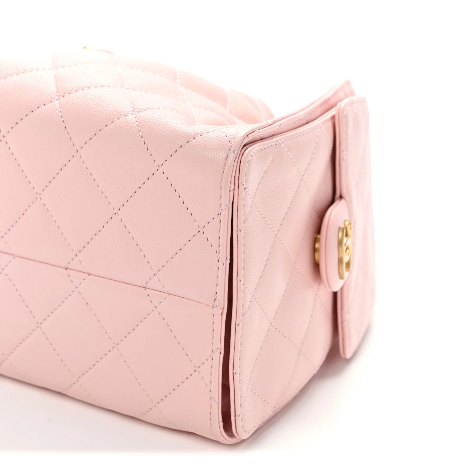 Caviar Quilted Small Chanel 25 Handbag Light Pink