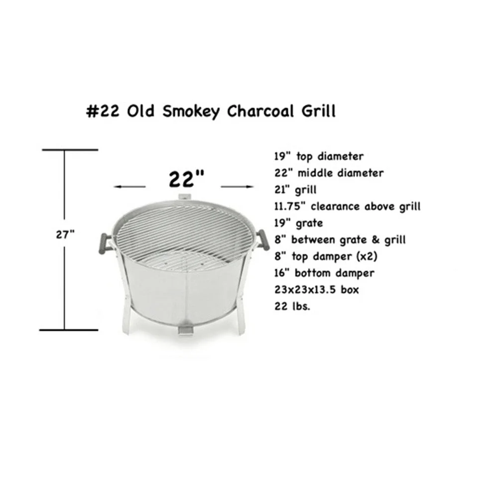 Smokey #22 Charcoal Grill Image 5