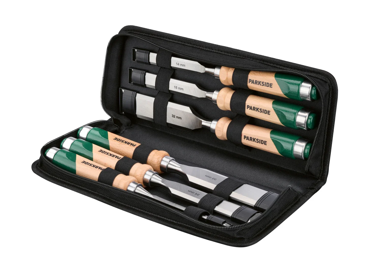 PARKSIDE Set de ciseaux  bois, 6 pices