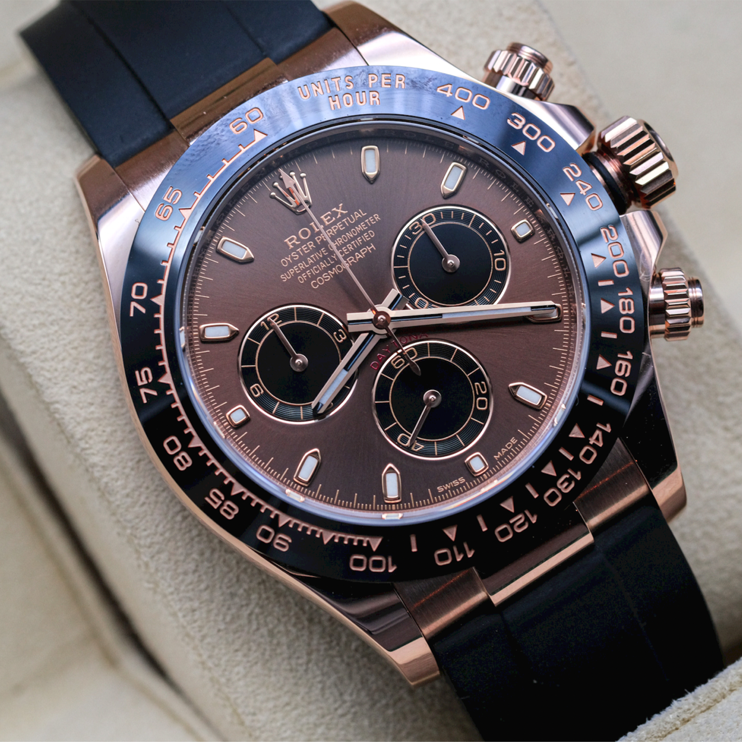 [Super Clone]Rolex Cosmograph Daytona  40mm Chocolate Dial Rose Gold  m126515LN-0010
