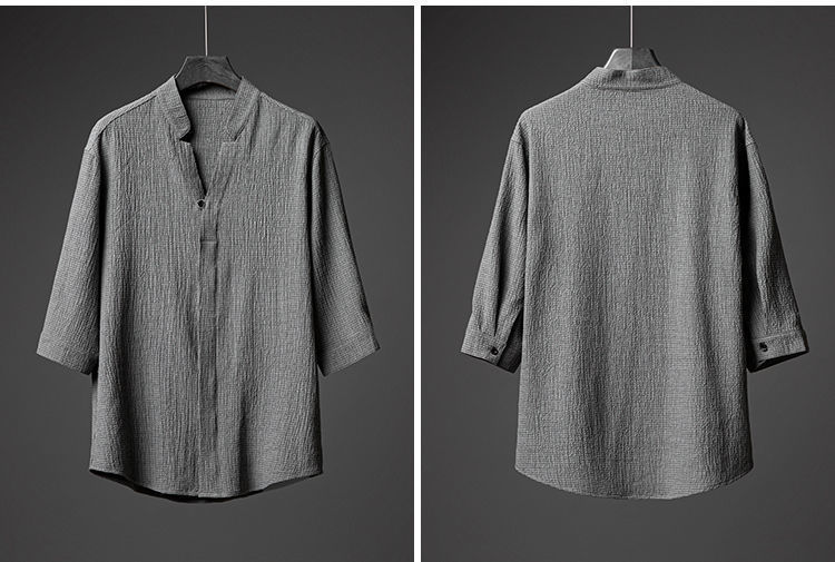 Ensemble deux pièces pour homme en lin et soie glacée gris