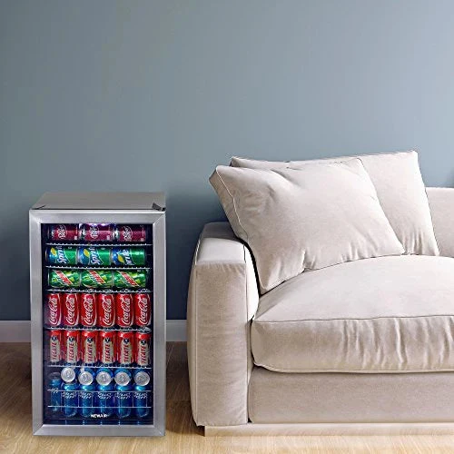 Beverage Refrigerator Cooler | 126 Cans Free Standing with Right Hinge Glass Door