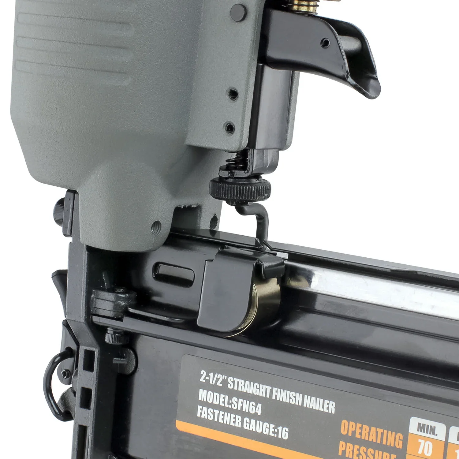 NuMax SFN64 Pneumatic 16-Gauge 2-1/2 Straight Finish Nailer