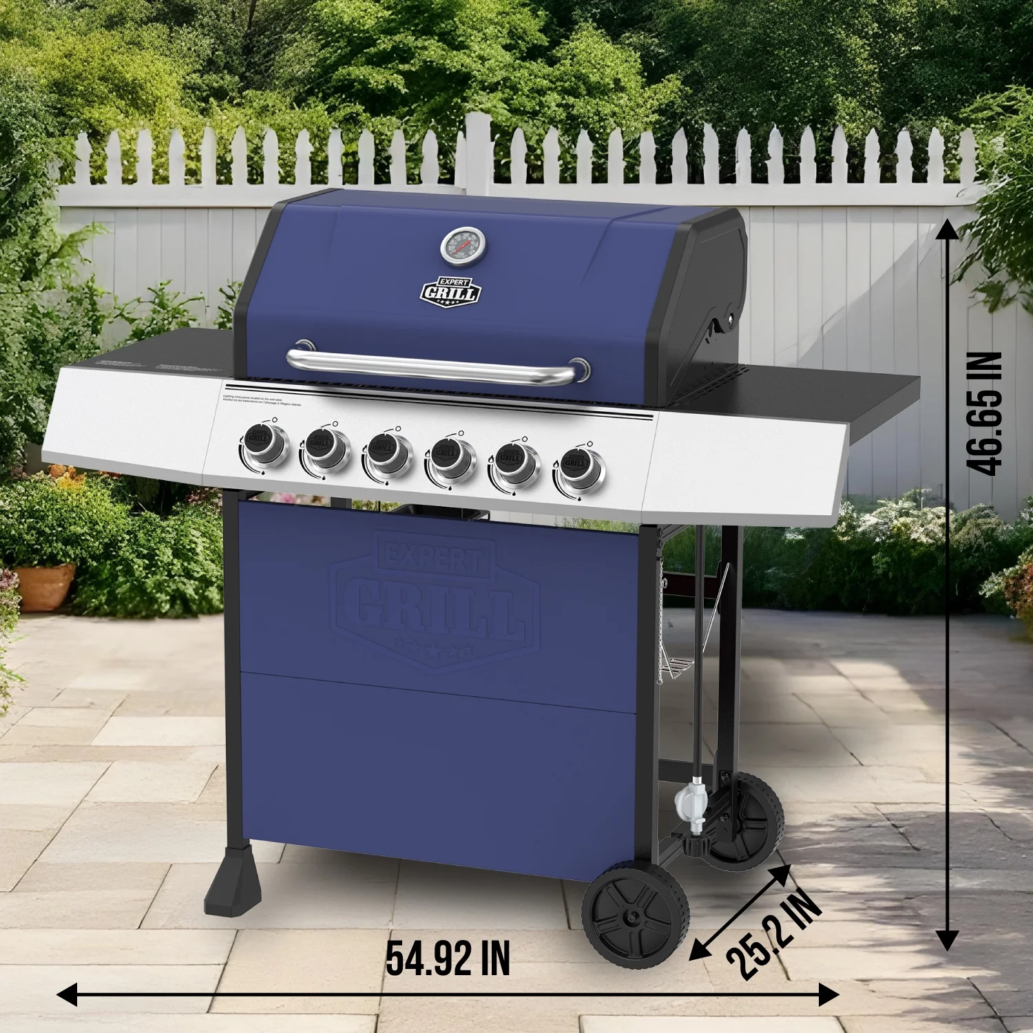 Expert Grill 5 Burner Propane Gas Grill with Side Burner