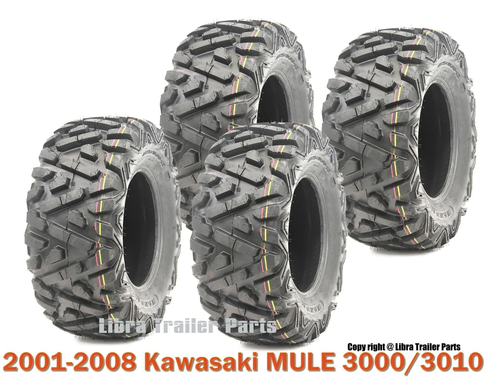 Full Set Utility ATV UTV Tires 23x11 - 10 for 01 - 08 Kawasaki MULE 3000/3010