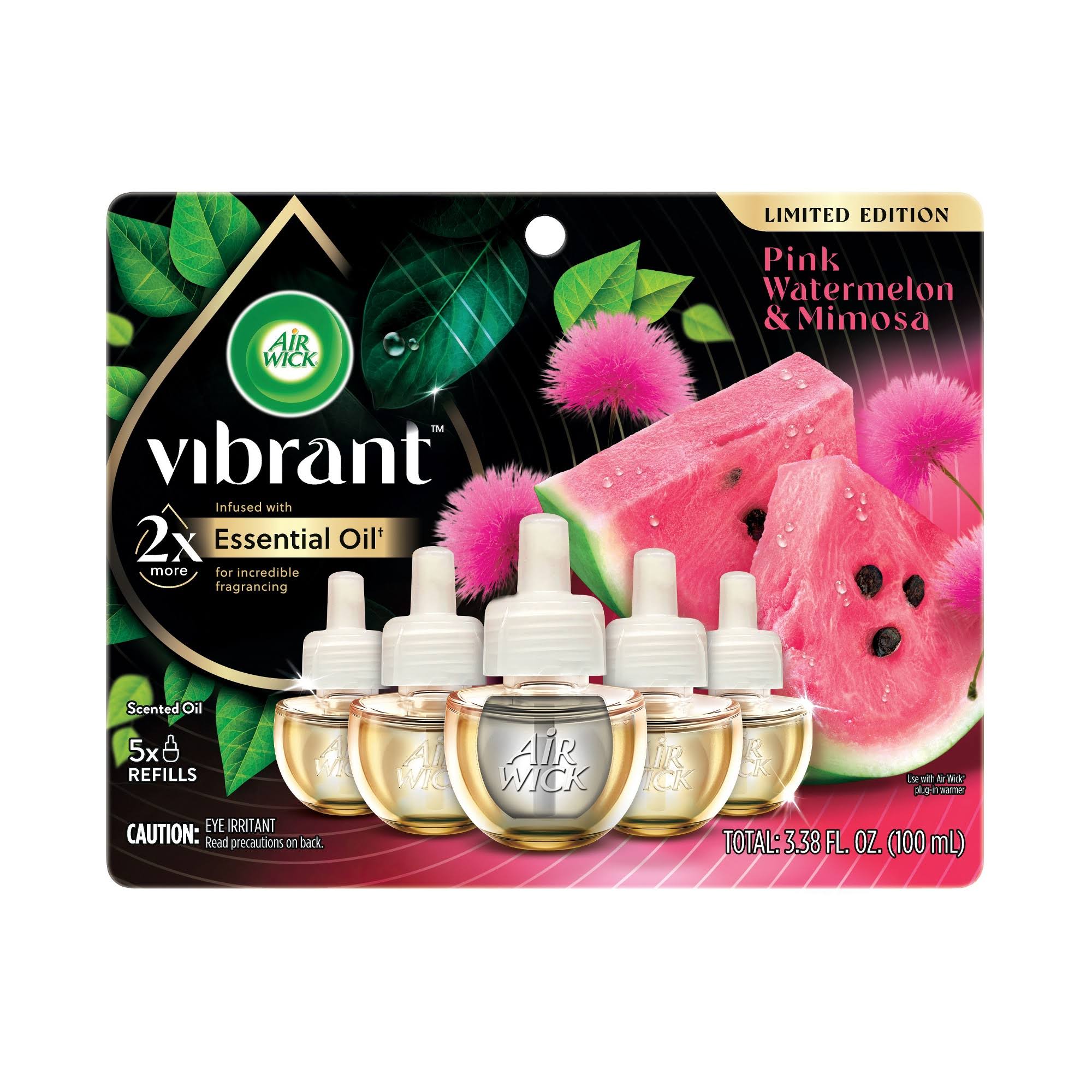 Air Wick Scented Oil - Vibrant Refill Pink Watermelon & Mimosa 5 Ct.