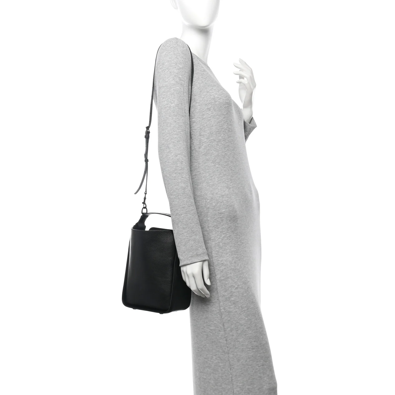 Calfskin Logo XS Tool 2.0 North-South Tote Black