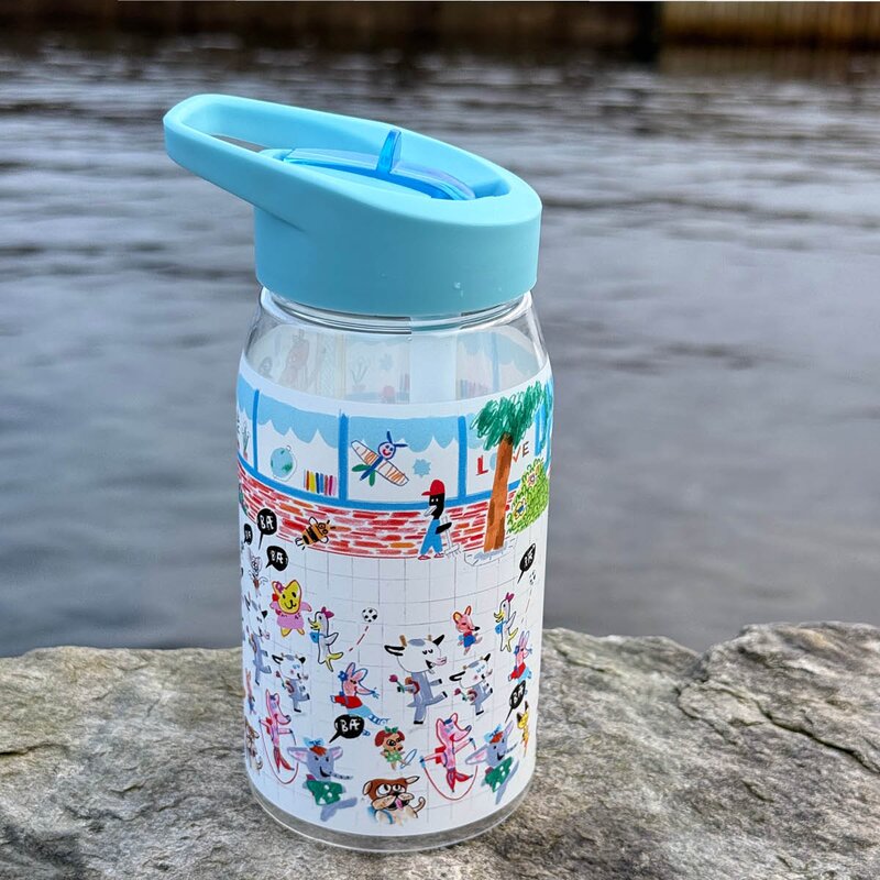 Bukkene Bruse drikkeflaske 0,5L back to school blå