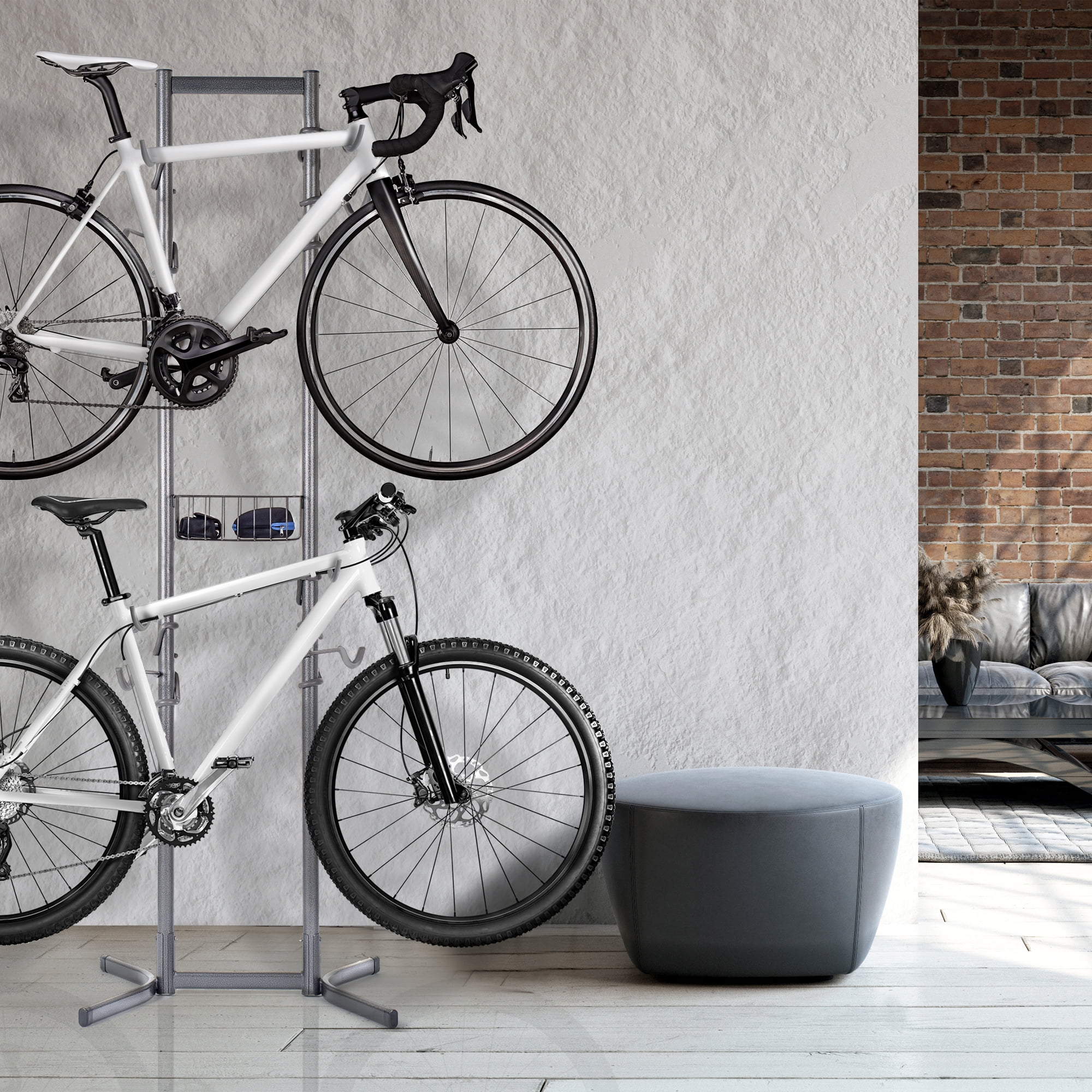 Four Bike Freestanding Bicycles Stand for Indoor Garage - Image 3