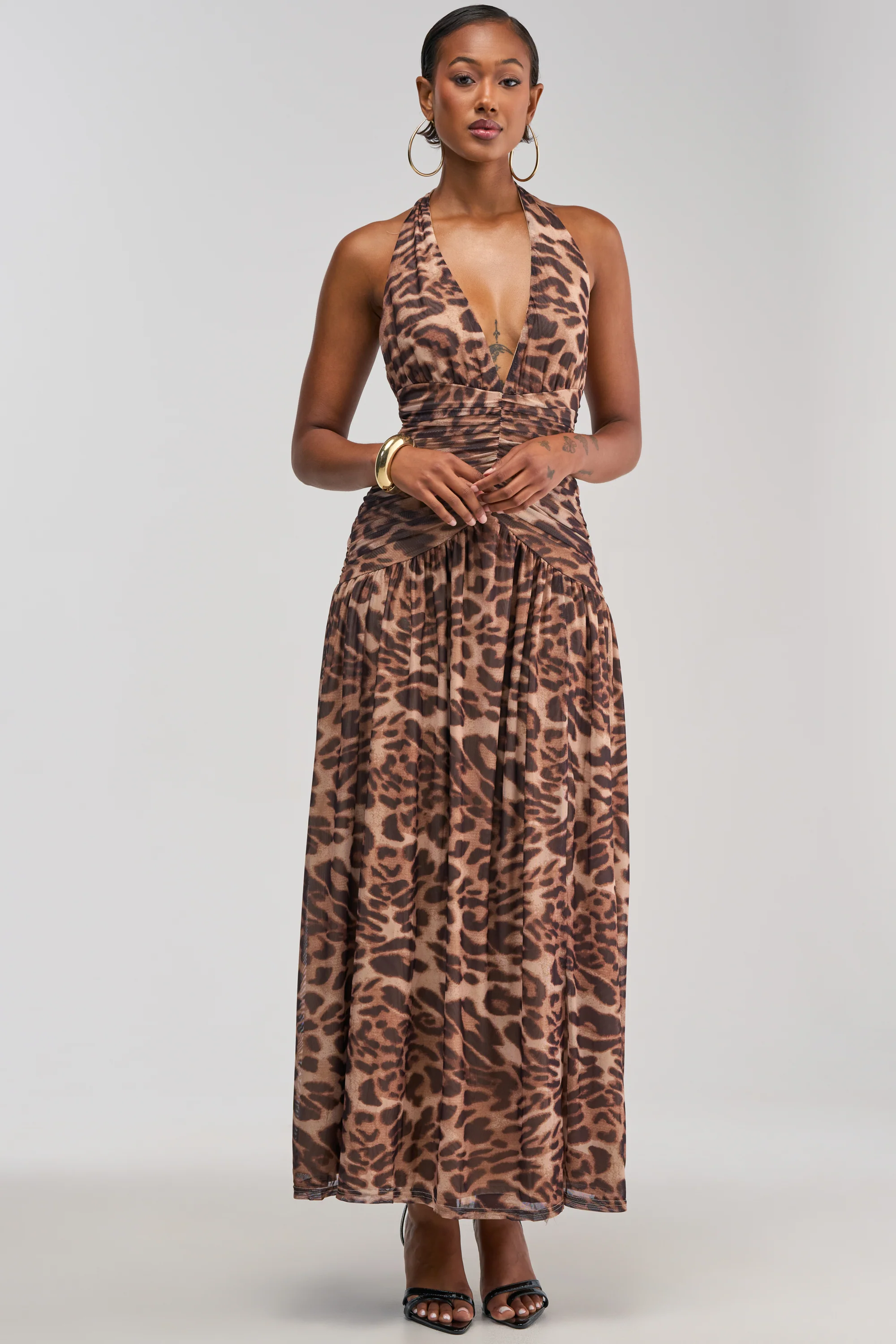 SUGAR RUSH MESH MAXI DRESS IN ANIMAL - Akira Store