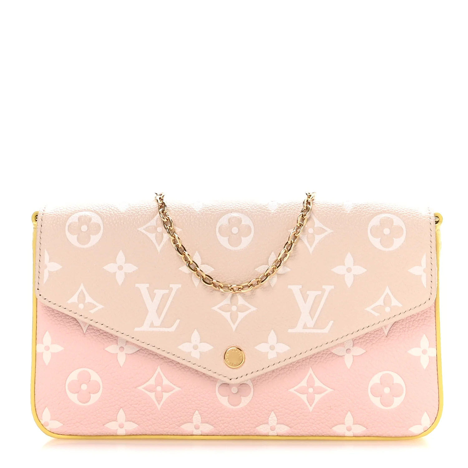 Empreinte Spring in the City Felicie Pochette Chain Wallet Pink Beige Yellow