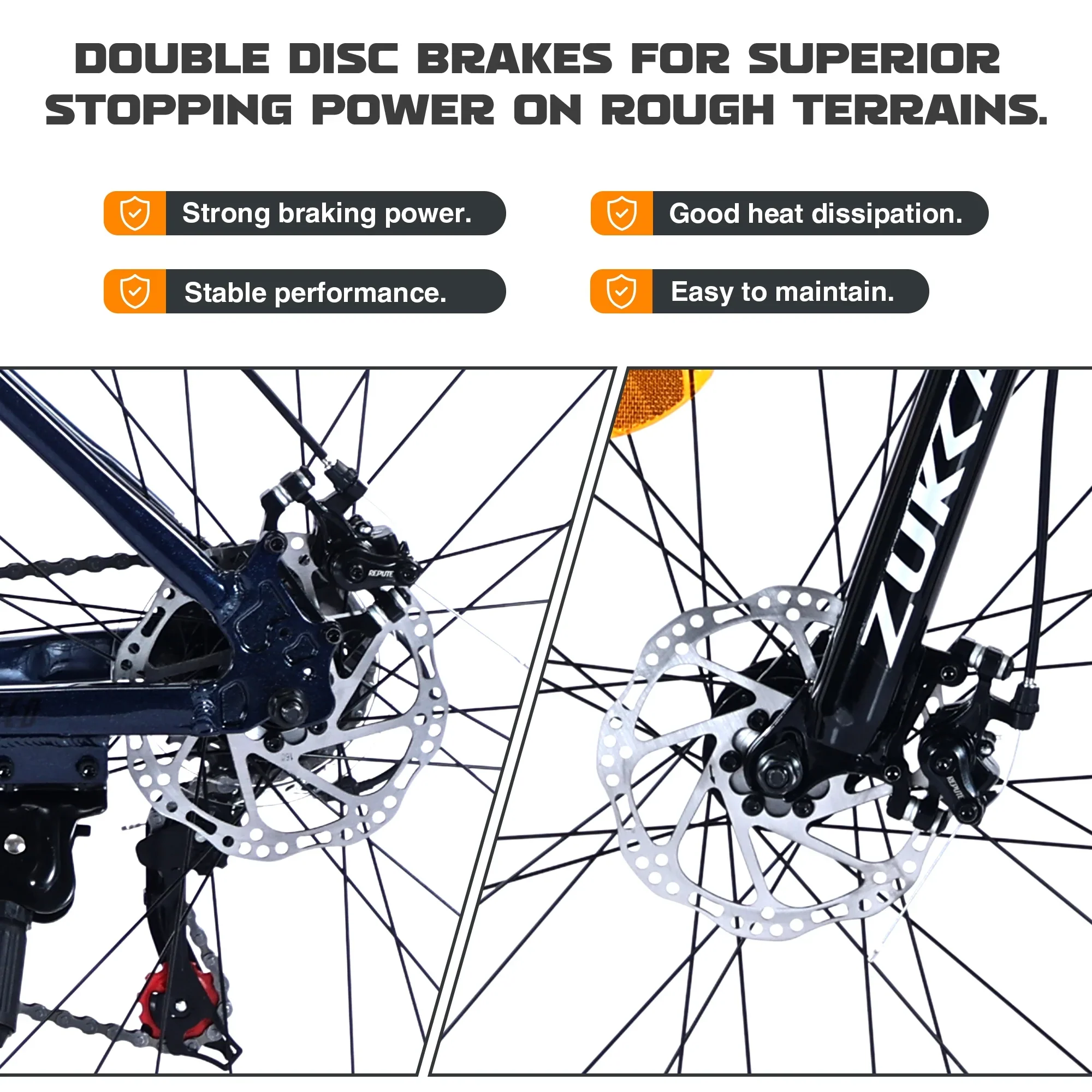 POVANLI  27.5 Inch Mountain Bike Adult Full Shimano 21 Speed Mountain Bike, Dual Disc Brake, Aluminum Frame Disc Brake, Front Suspension, Mountain biking for both men and women, Grey (Gift)