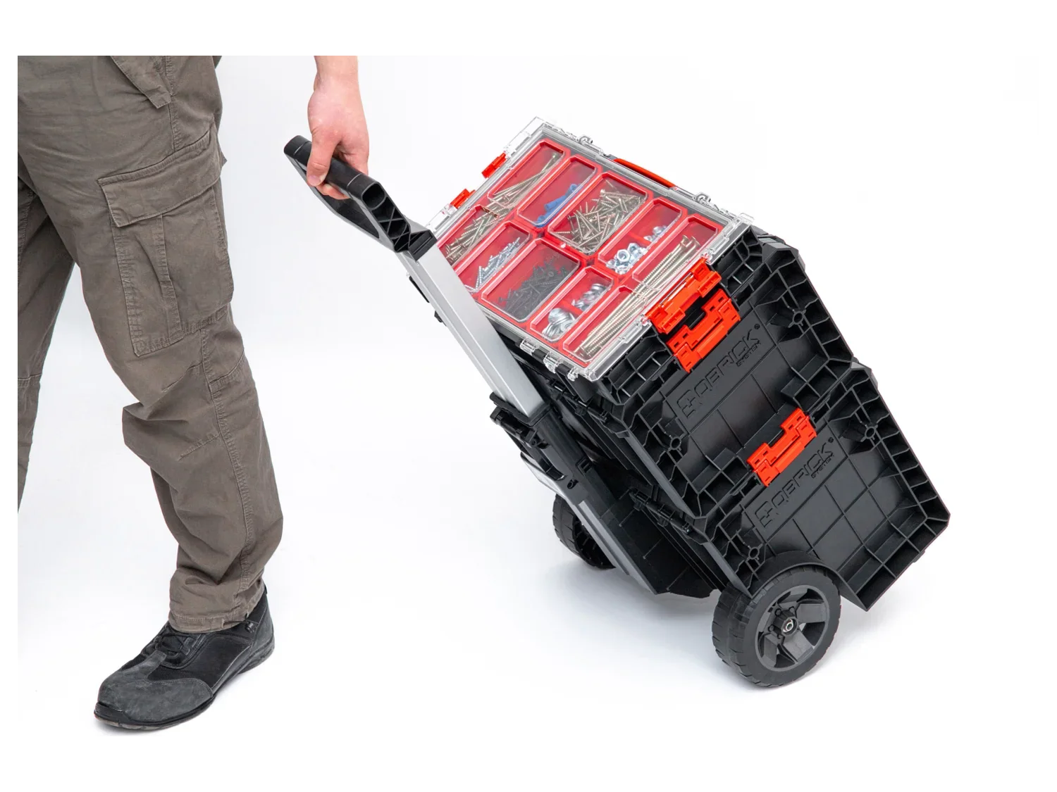 Qbrick System Kit caisse  outils sur roulettes, 3 pices
