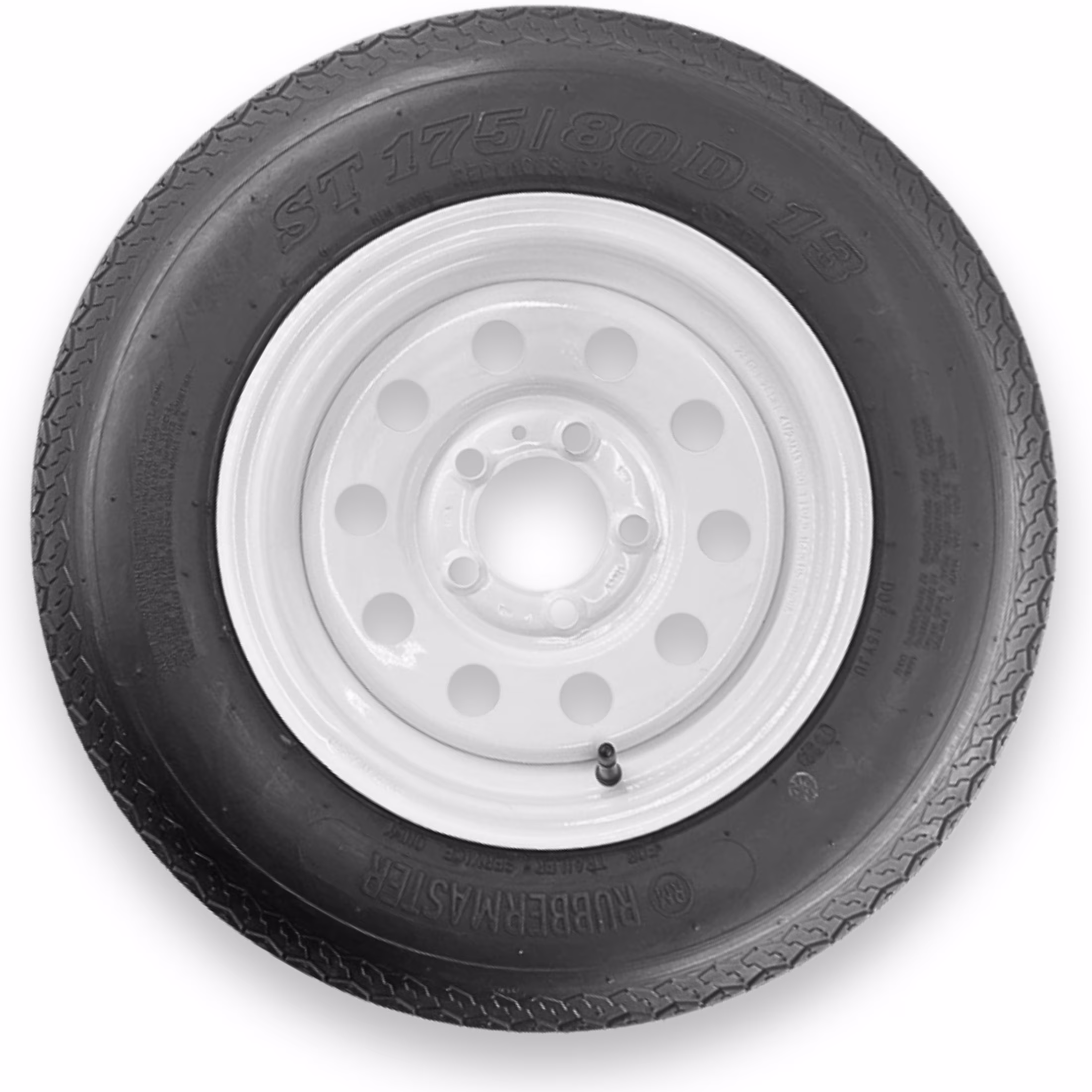 Rubbermaster B78 - 13 (ST175/80D13) 6 Ply Highway Rib Tire and 5 on 4.5 Modular