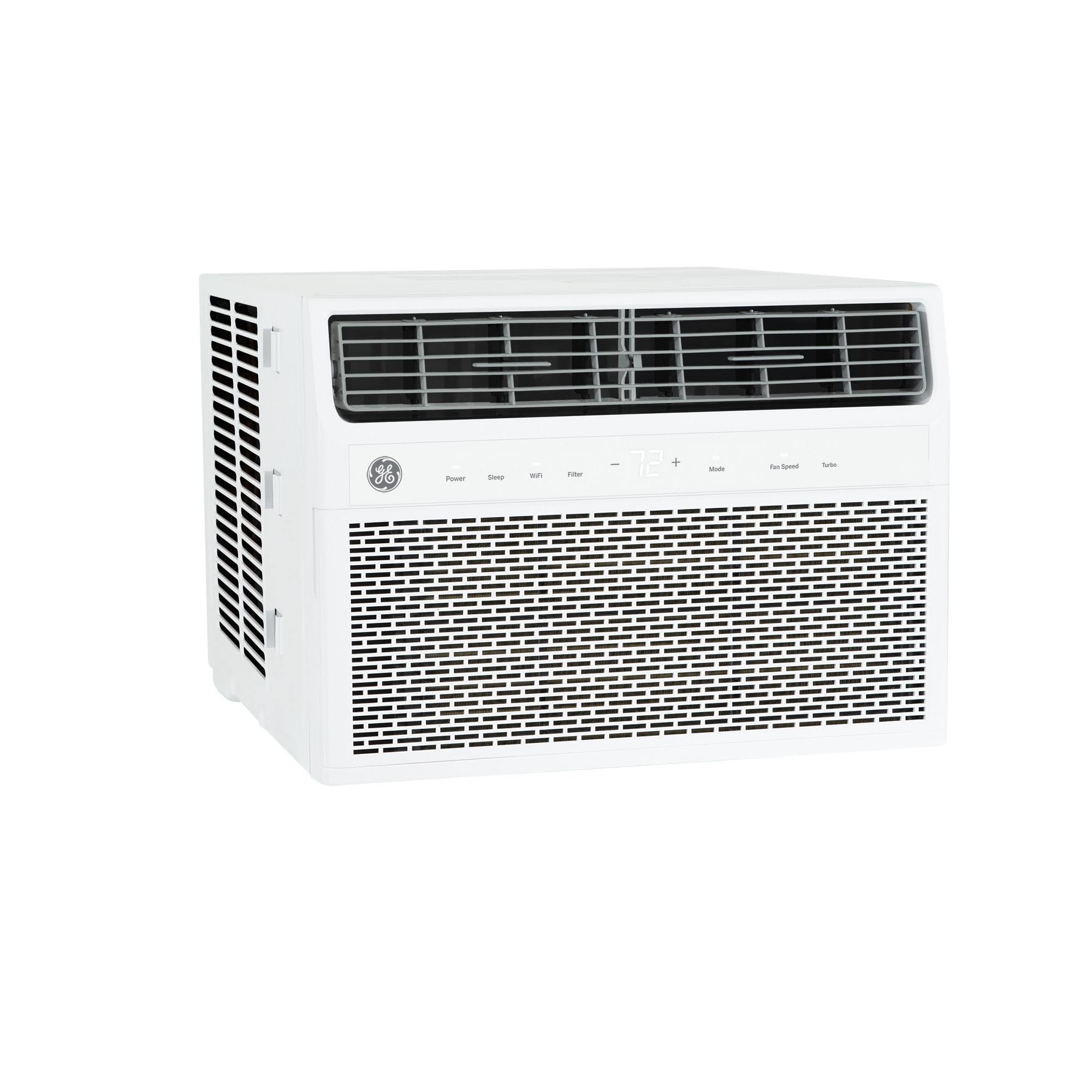 GE 350-sq ft Window Air Conditioner with Remote (115-Volt, 8000-BTU) Wi-Fi Enabled in White | AWFS08WWL