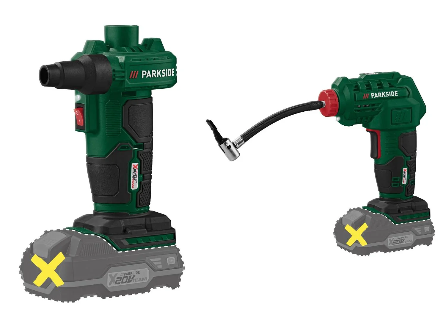 PARKSIDE Pompe  air PALP 20-Li B2 ou compresseur PAK 20-Li B2 sans fil, 20 V