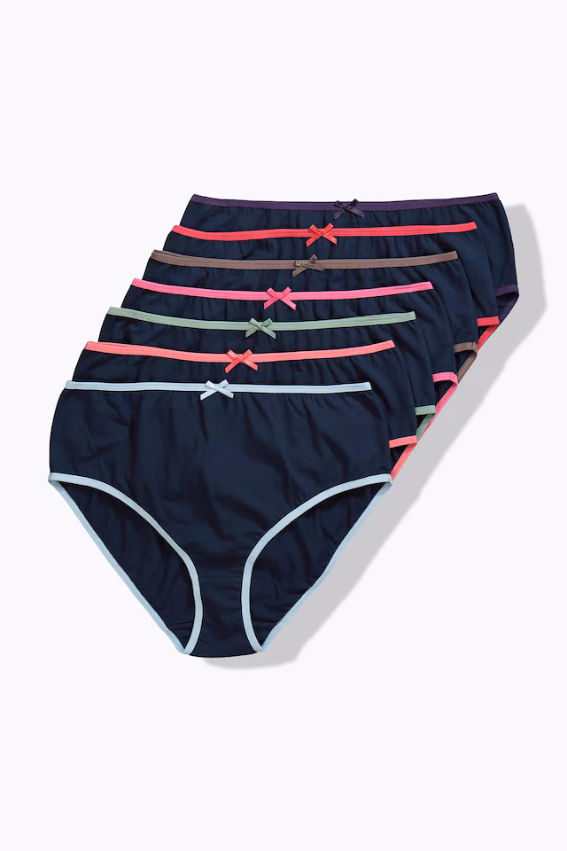 7 Pack Midi Briefs- Piping