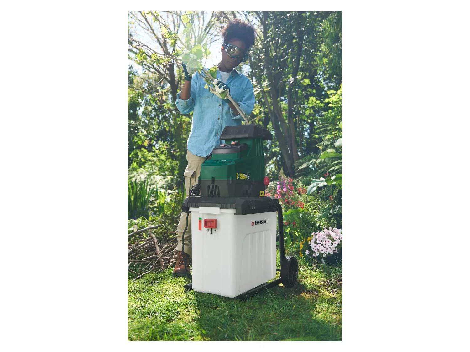 PARKSIDE Broyeur de vgtaux  rotor lectrique PEWH 2800 A1, 56 L, 2800 W