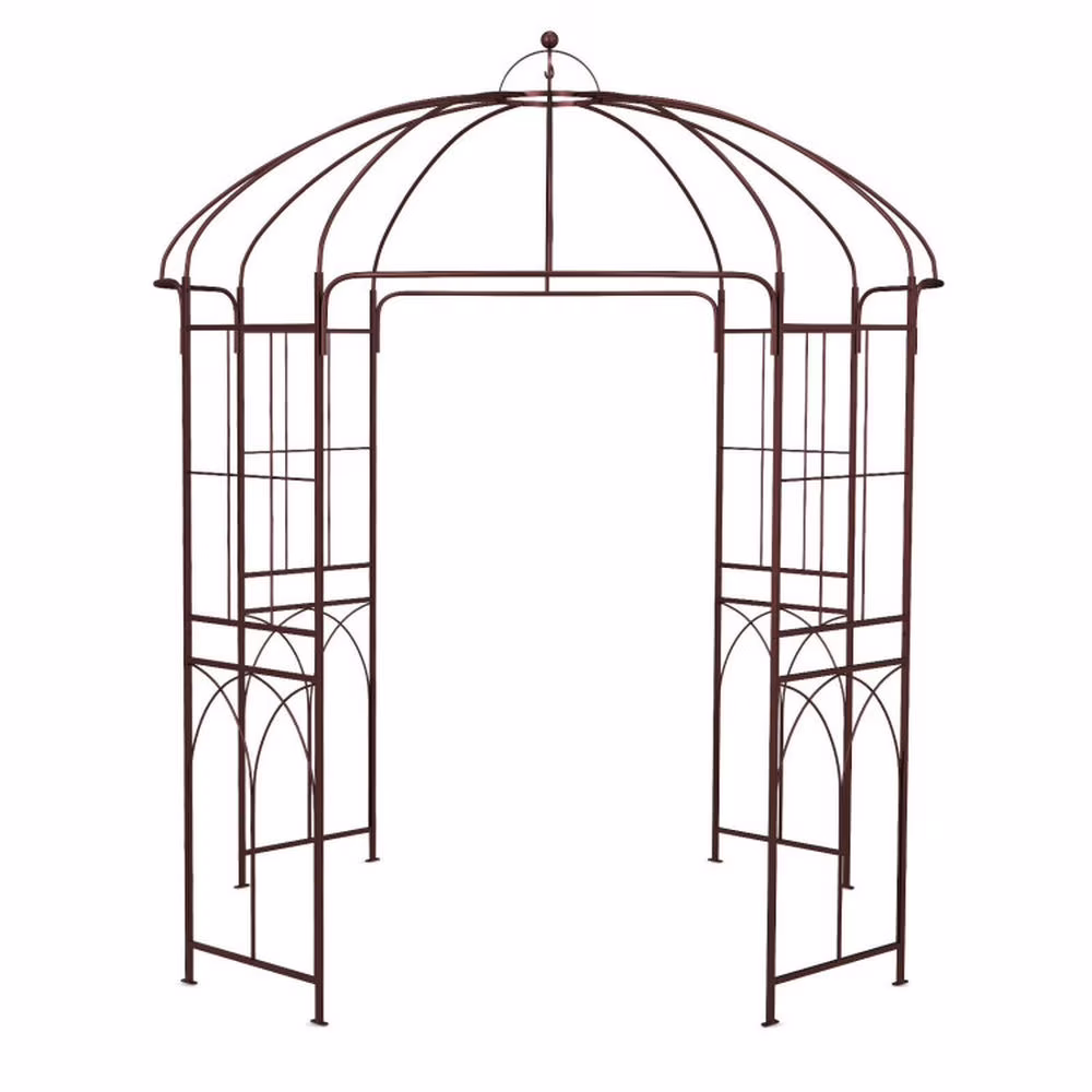 Spaco 8.4 x 7 Feet Wide Birdcage Shape Garden Arbor, Garden Arbor with Sturdy and Durable Construction, Arch Arbor for Outdoor as Balcony, Garden, Backyard, Bronze