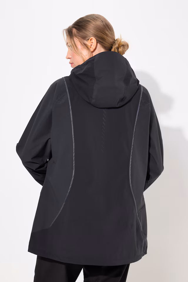 Functional reflective waterproof jacket with 2-way zipper