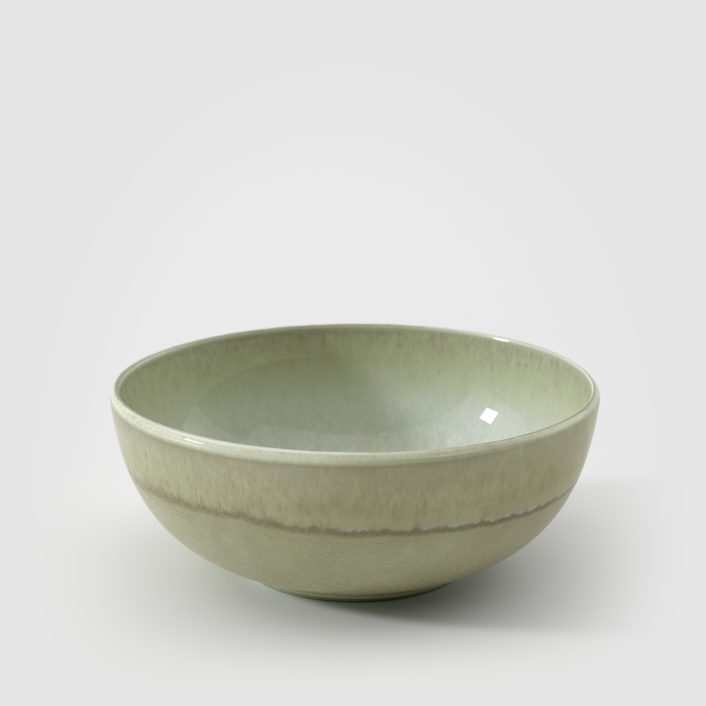 Perlemor Cereal bowl - Green, 18.6 oz, Premium Porcelain
