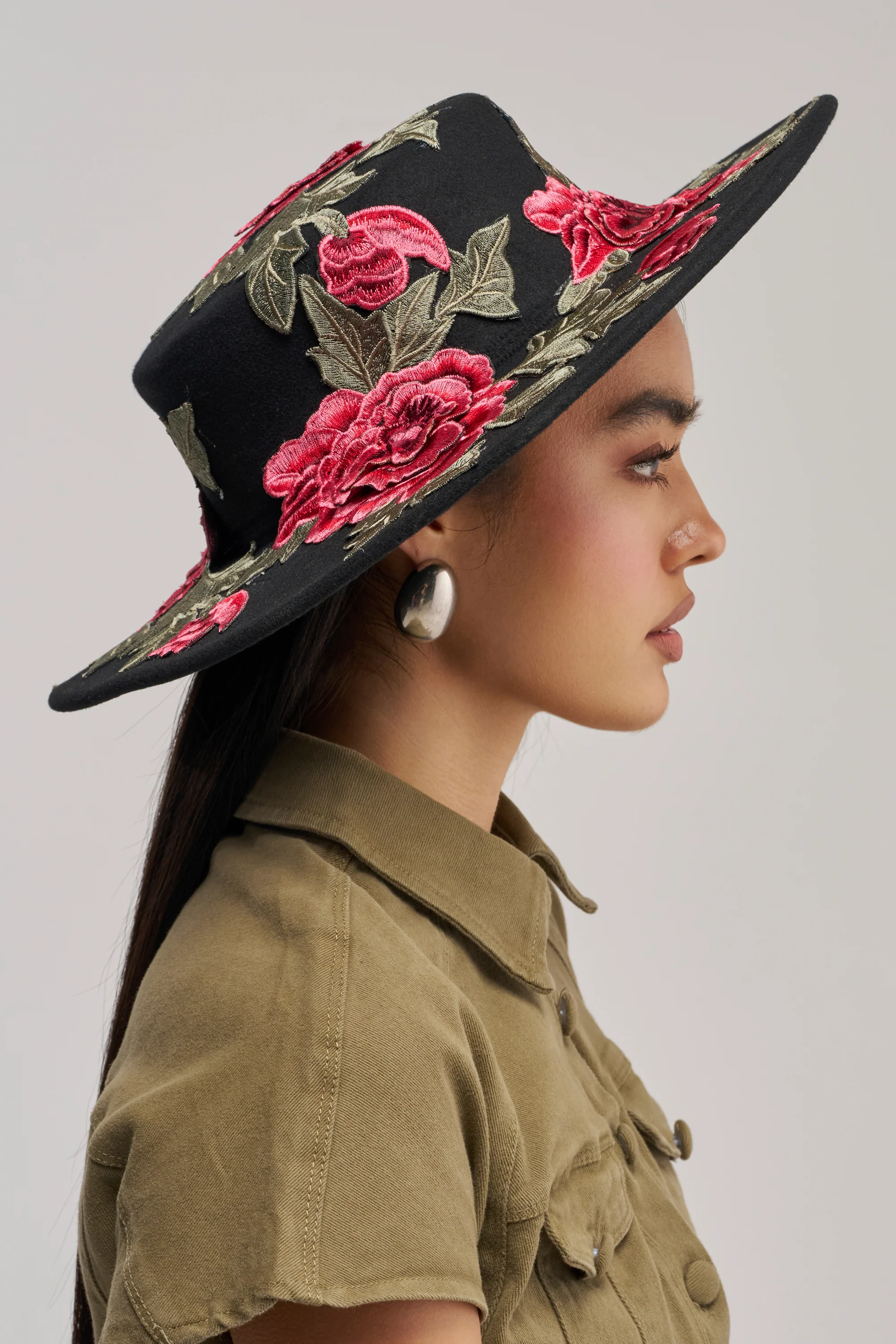 ALIYA FLORAL BRIM HAT - Akira Store