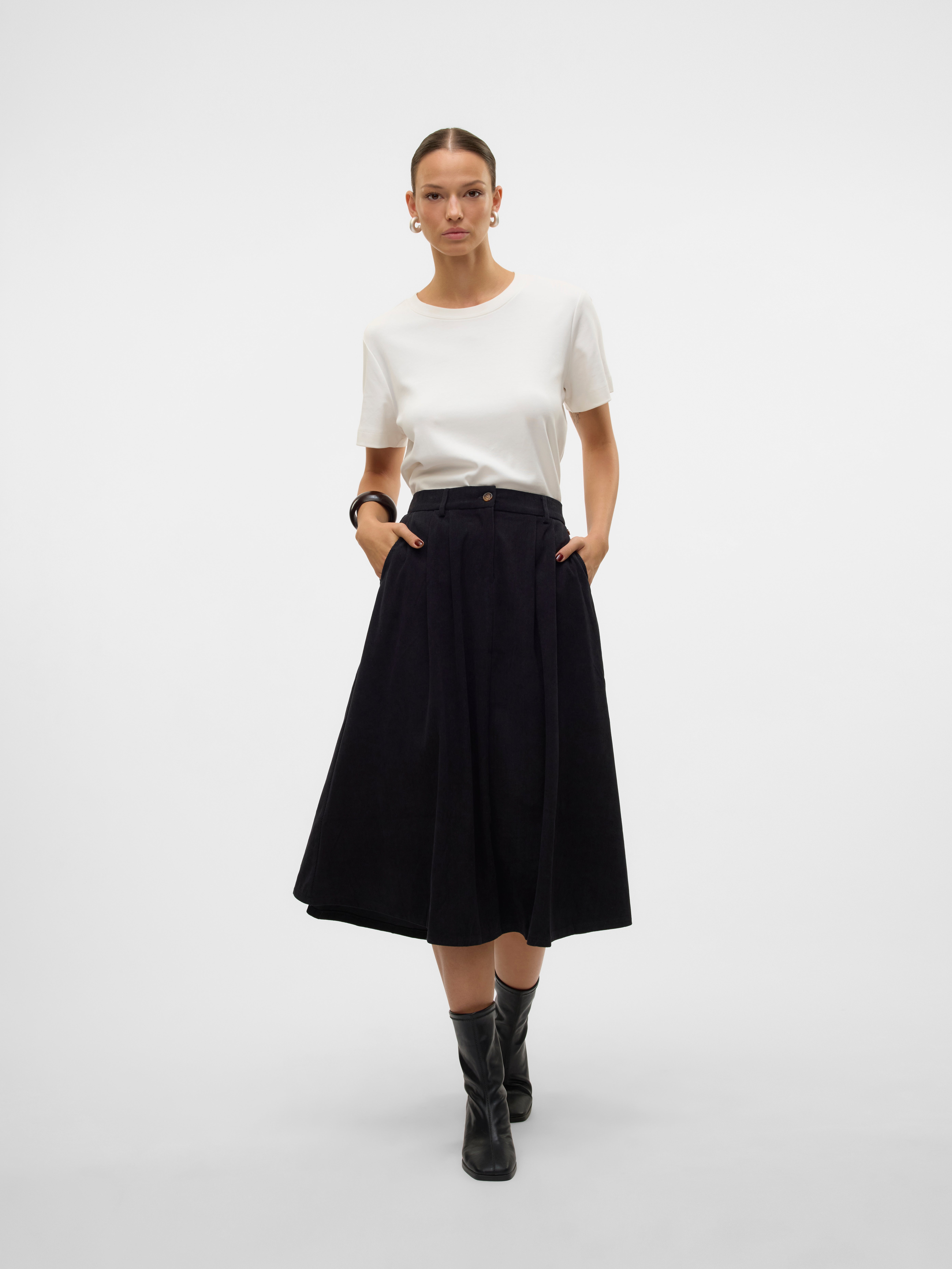VERO MODA® VMVIENNA High waist Corduroy Midi skirt