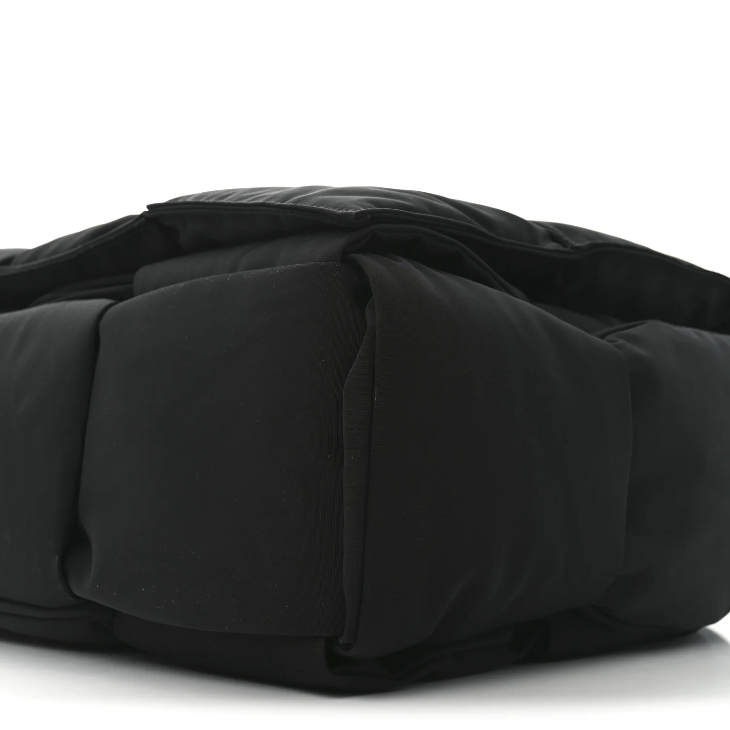 Nylon Intrecciato Padded Tech Maxi Cassette Bag Black