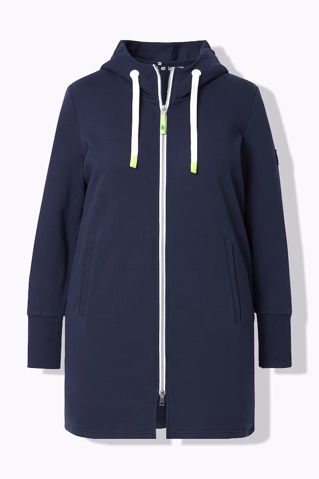 Drawstring Waist Hooded Sweatshirt Jacket