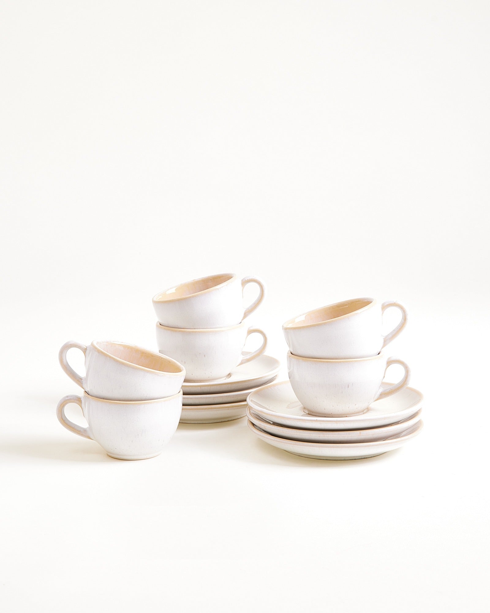 AREIA - ESPRESSO MUG & ESPRESSO SAUCER CLASSIC SAND SET OF 6