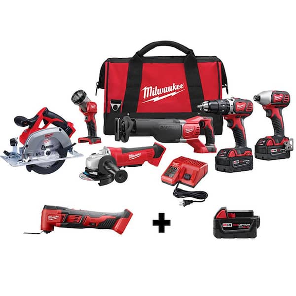M18 18V Lithium Ion Cordless Combo Tool Kit (6 Tool) with M18 Multi Tool and 5 0 Ah Battery