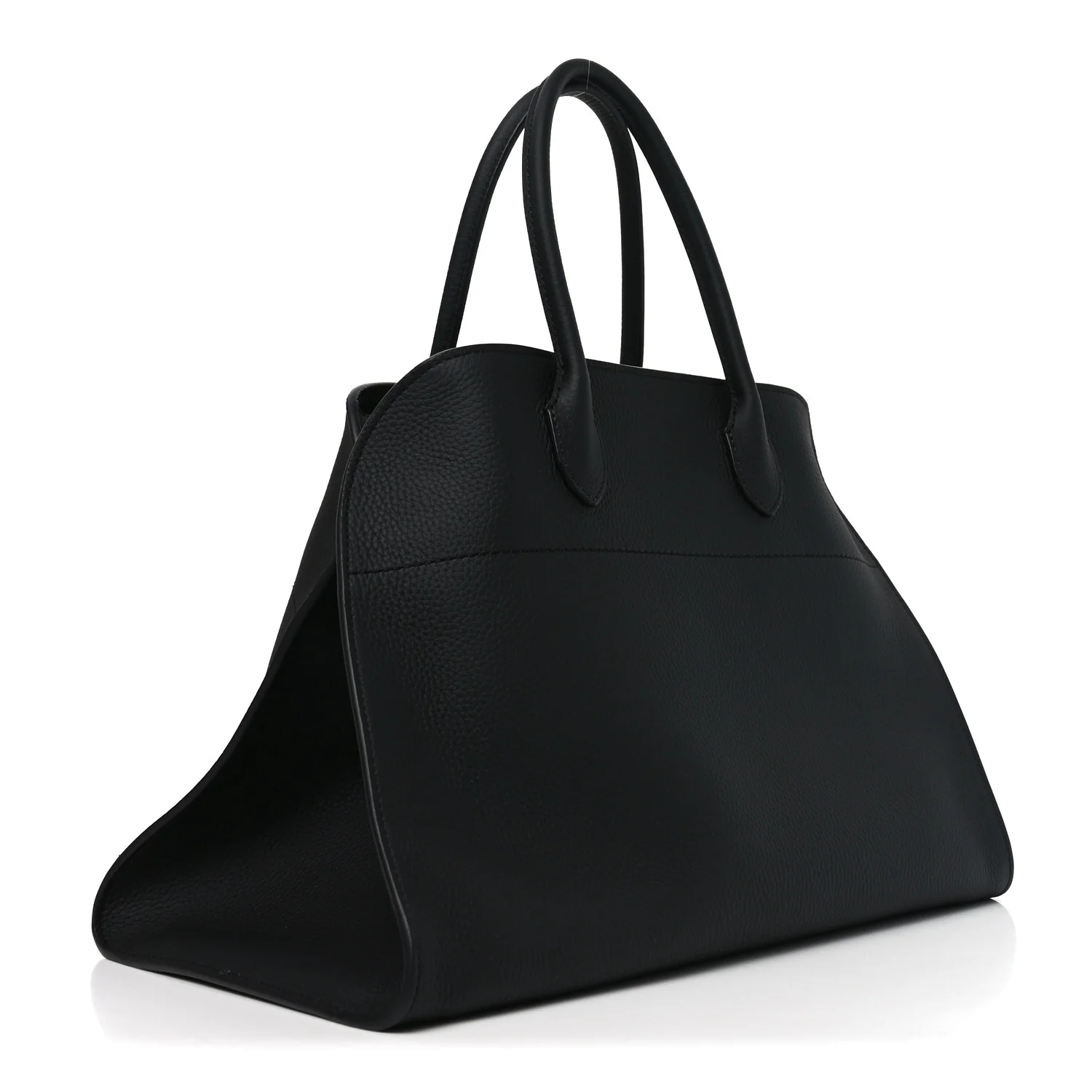 Matte Grained Calfskin Soft Margaux 15 Black