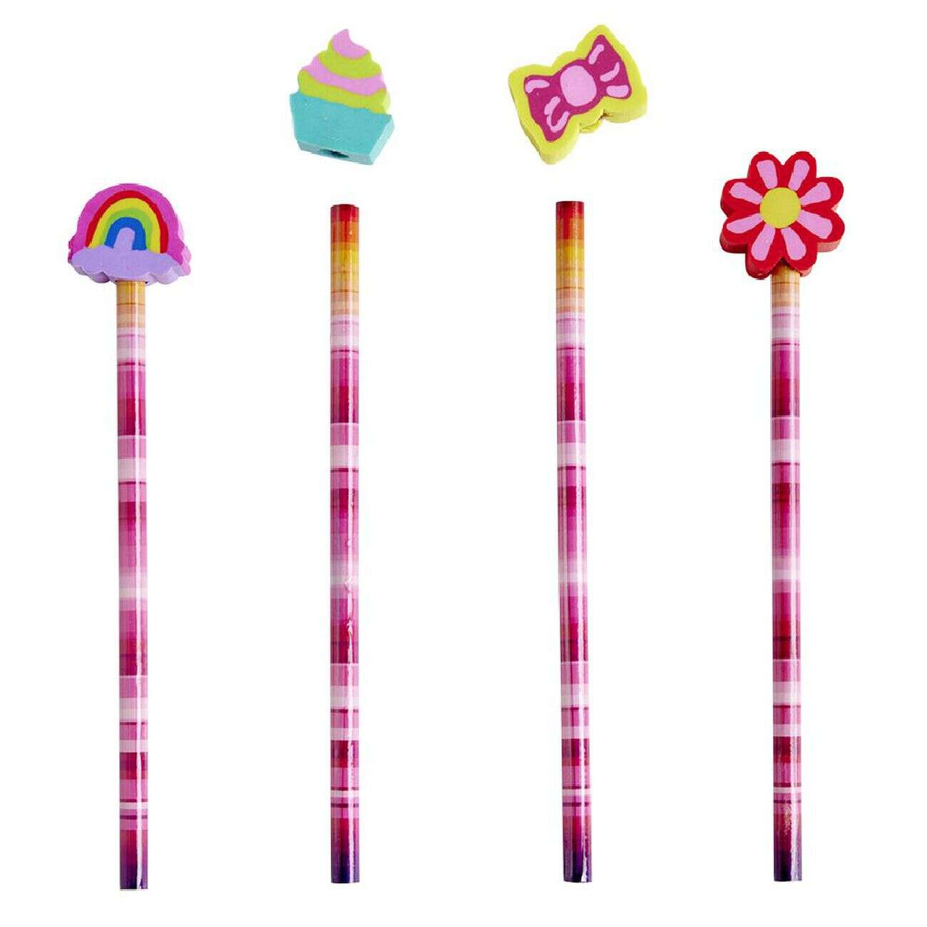 Crayon à papier avec gomme intégrée forme fantaisie L23,5cm x6