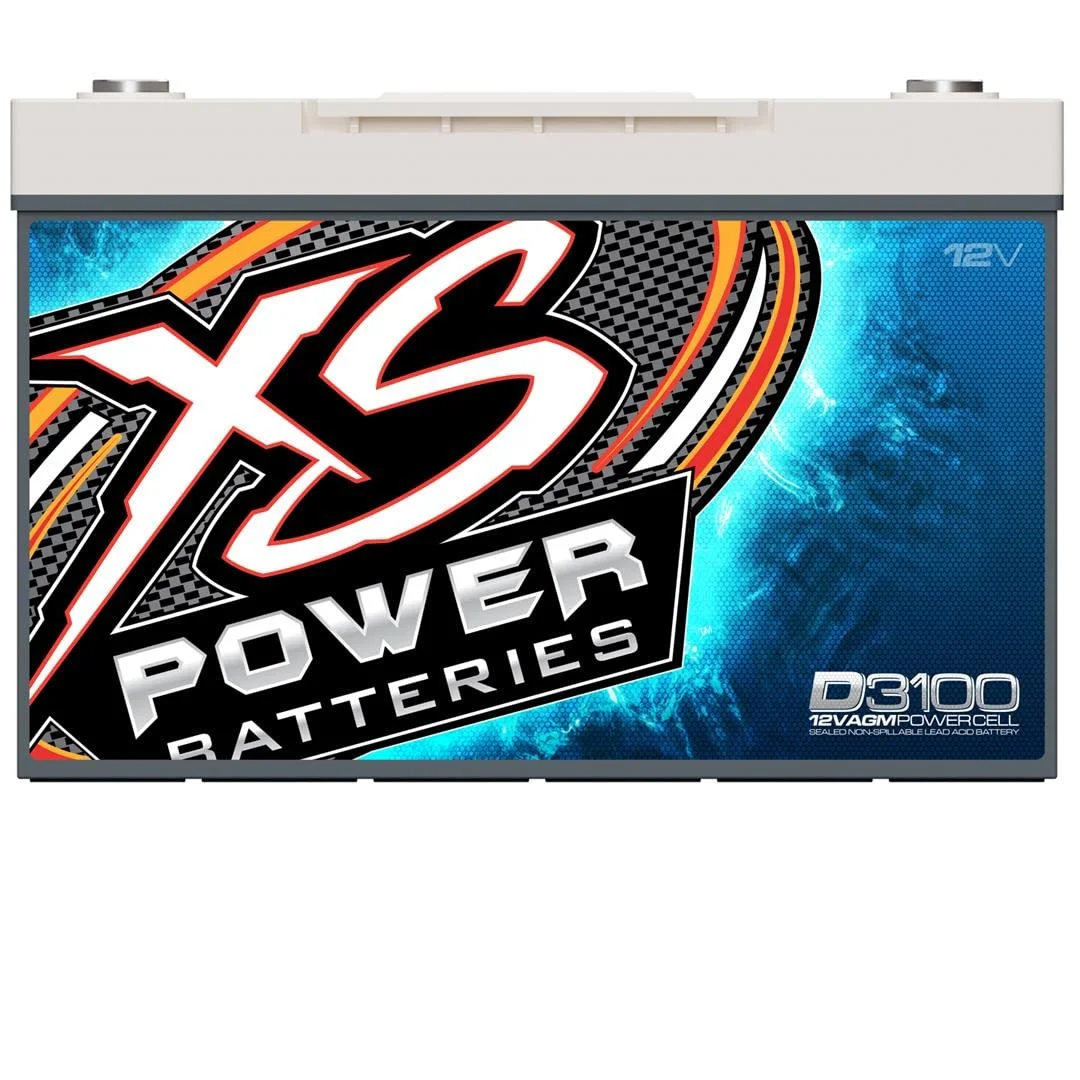 Supplemental Car Audio Power 12 Volt AGM Battery With5000 Amps & 110 Amp Hours & 237 Minutes of Reserve Capacity