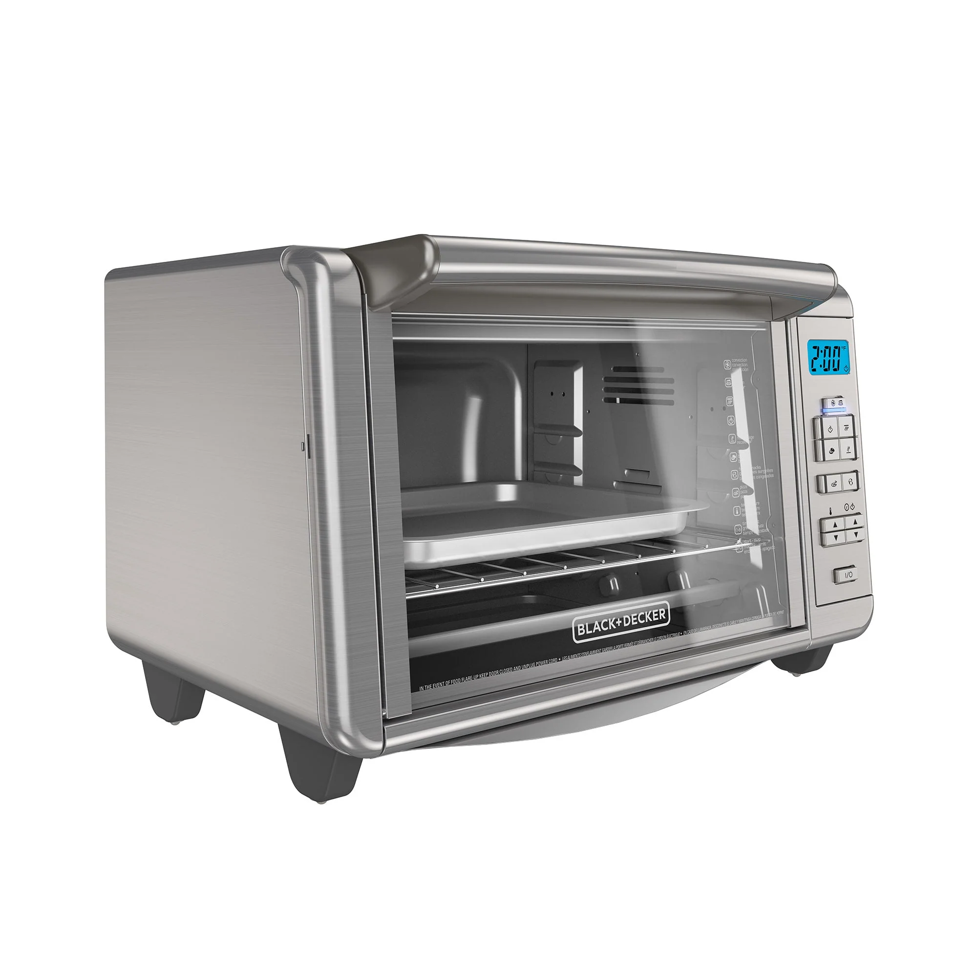 BLACK+DECKER 6 - Slice Digital Convection Toaster Oven, Stainless Steel, TO3280SSD
