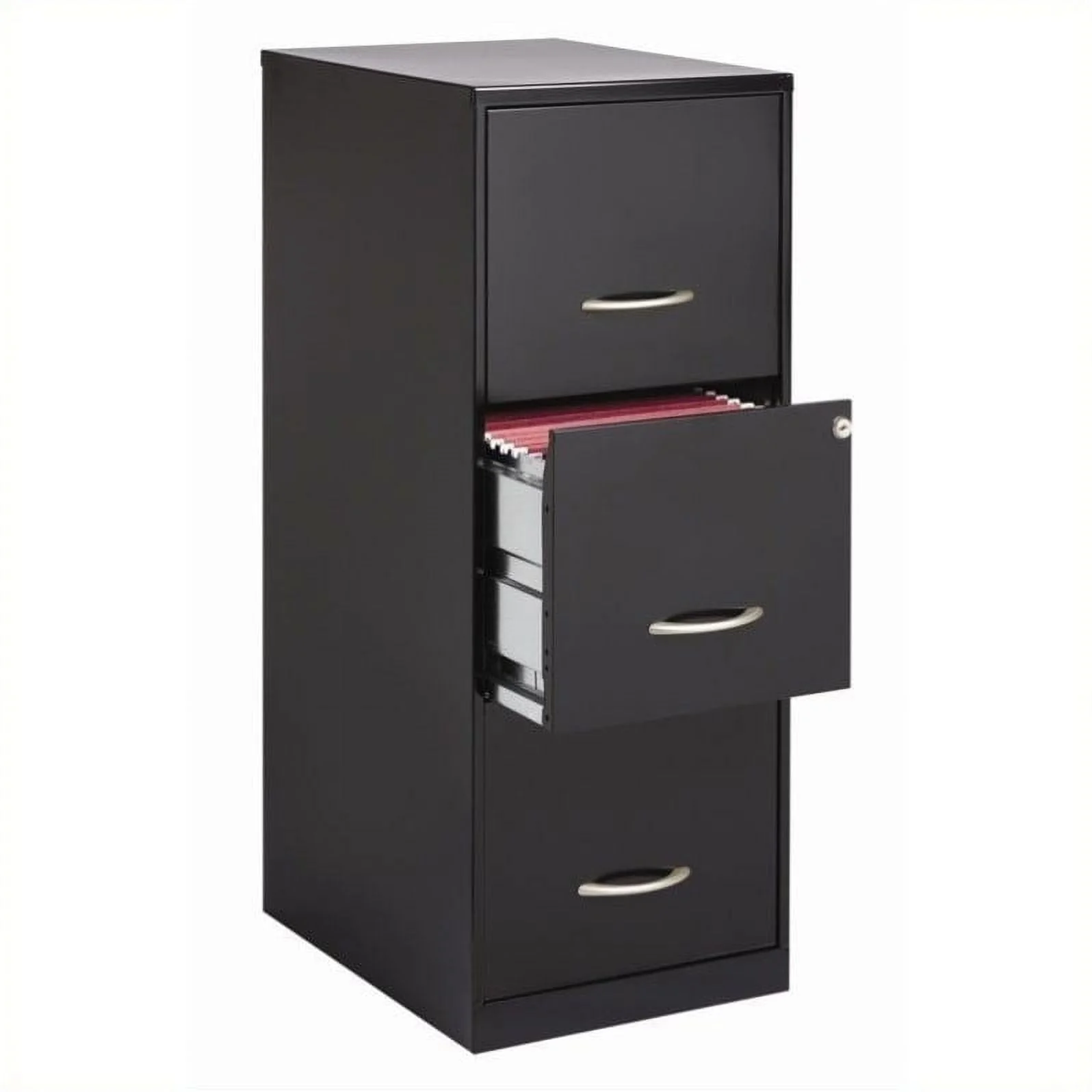 3 Drawer Letter File Cabinet in Black(Black)