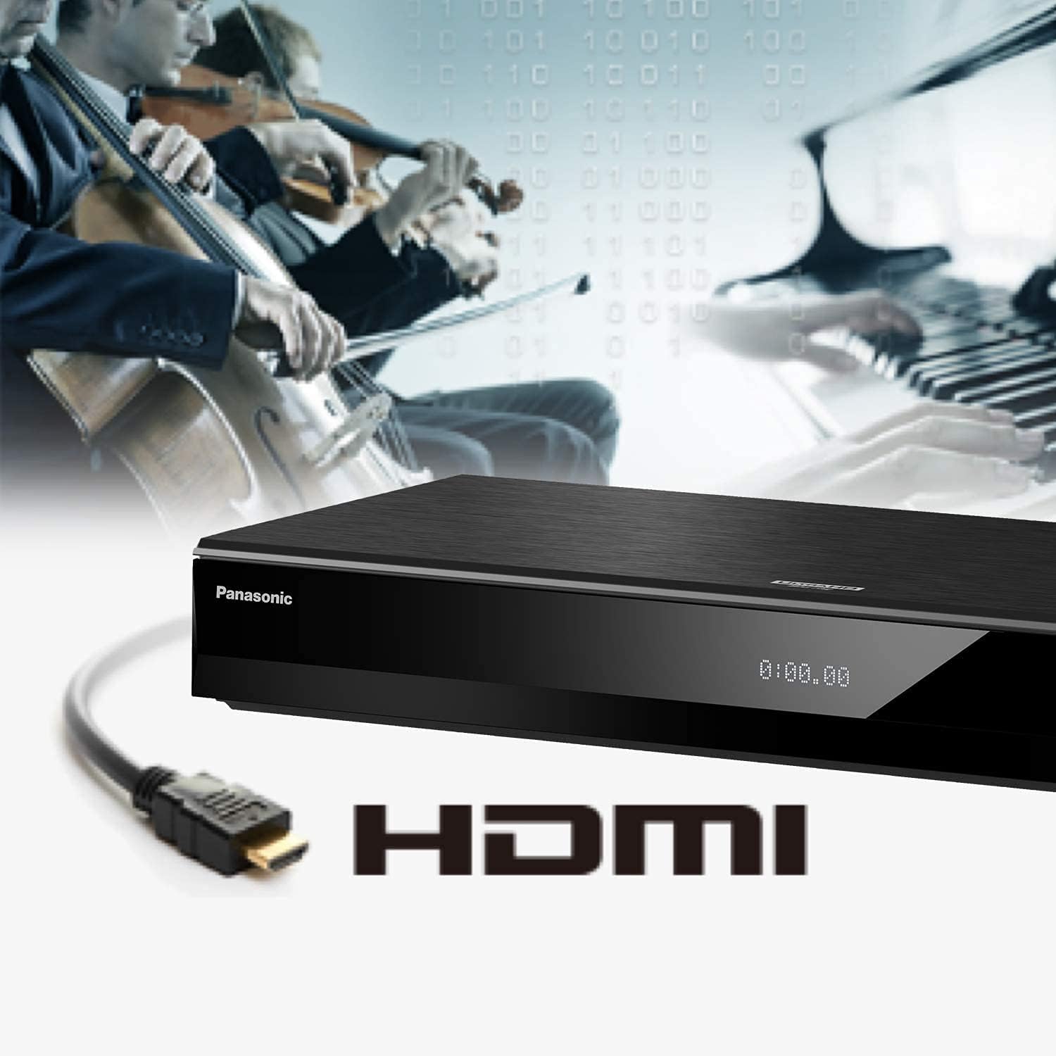 Panasonic Streaming Blu Ray DVD Player  4K Blu Ray Player with Dolby Vision and HDR10+ Ultra HD Premium Video Playback  Hi-Res Audio  Voice Assist - DP-UB820-K (Black)