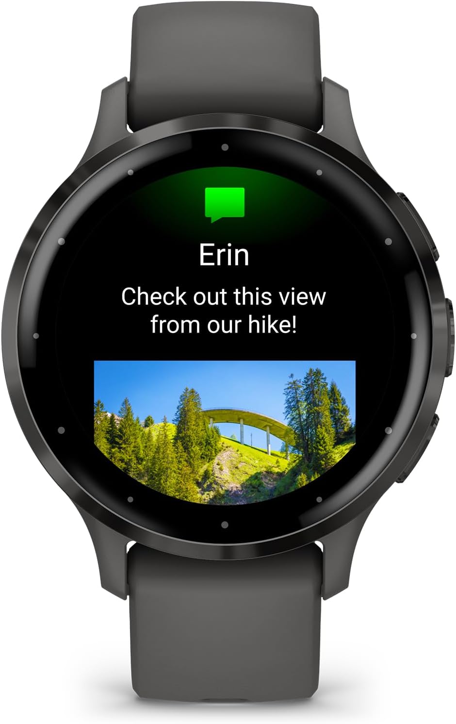 Garmin Venu 3S Running GPS Smartwatch with AMOLED Display  Advanced Health  Fitness Features  Up to 14 Day Battery Life with Signature Power Bundle | Slate with Pebble Gray Silicone Band