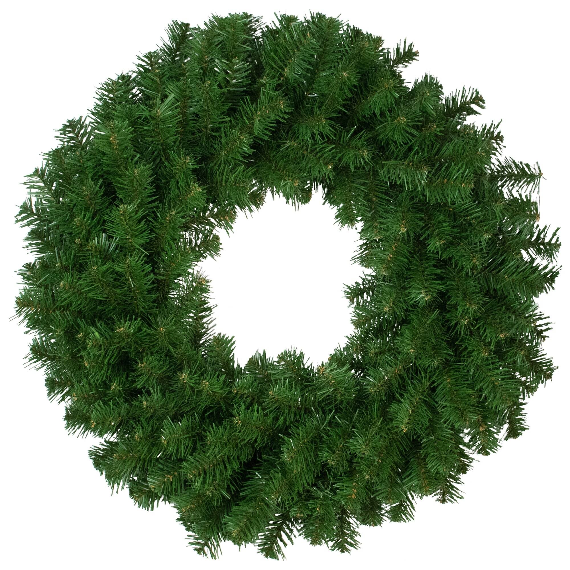 Northlight Deluxe Dorchester Full Pine Artificial Christmas Wreath, 24-Inch, Unlit, Green