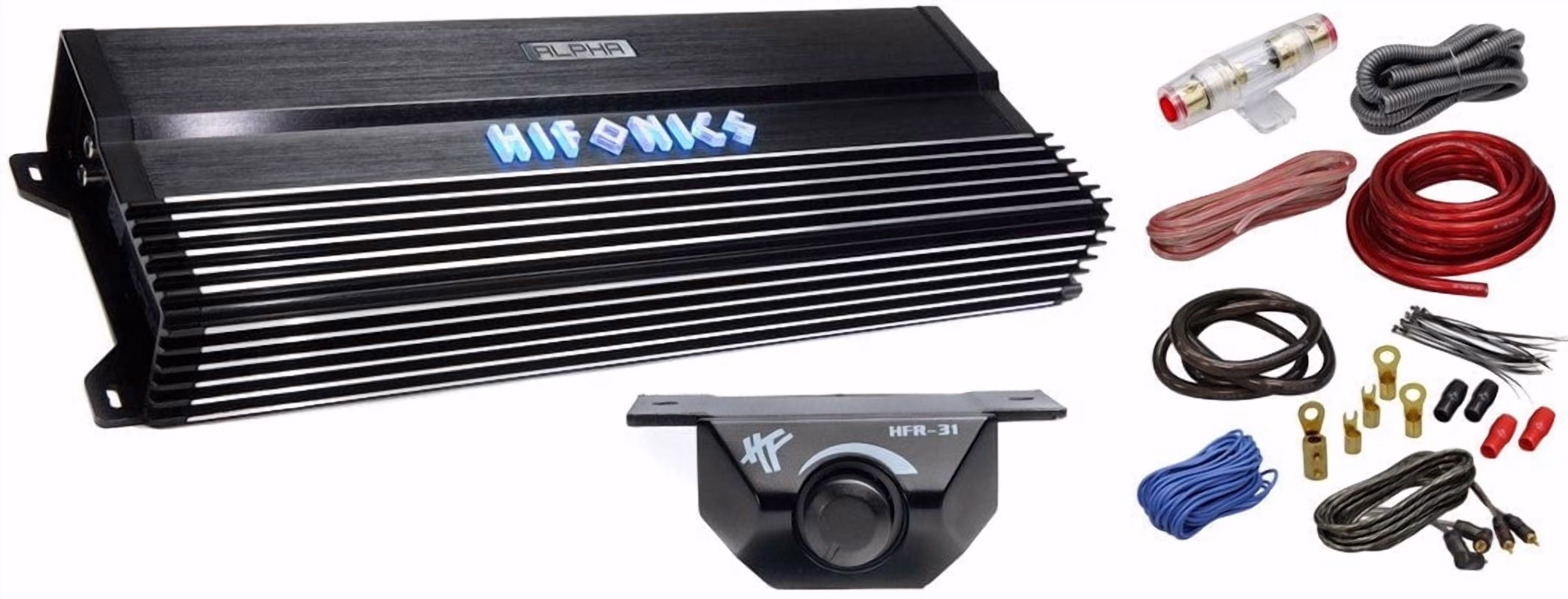 A2500.5D 2500W Class-D 5 Channel Car Amplifier 4 Gauge AMP Kit