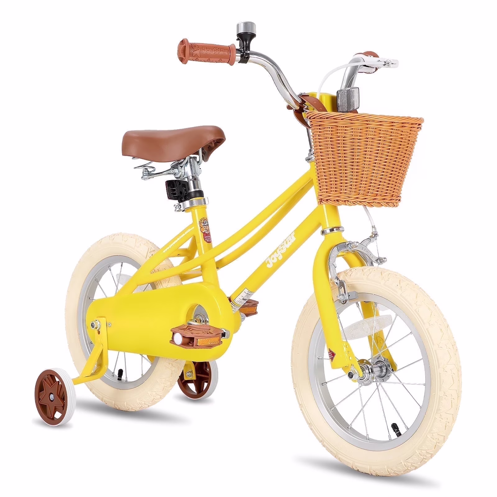 Girls Bike for 2-12 Years Old Toddlers and Kids, 12" 14" 16" Kids Bike with Training Wheels Basket, 20 Inch Kid's Bicycle with Kickstand, Retro Style Bikes(Purple/14") - Image 8