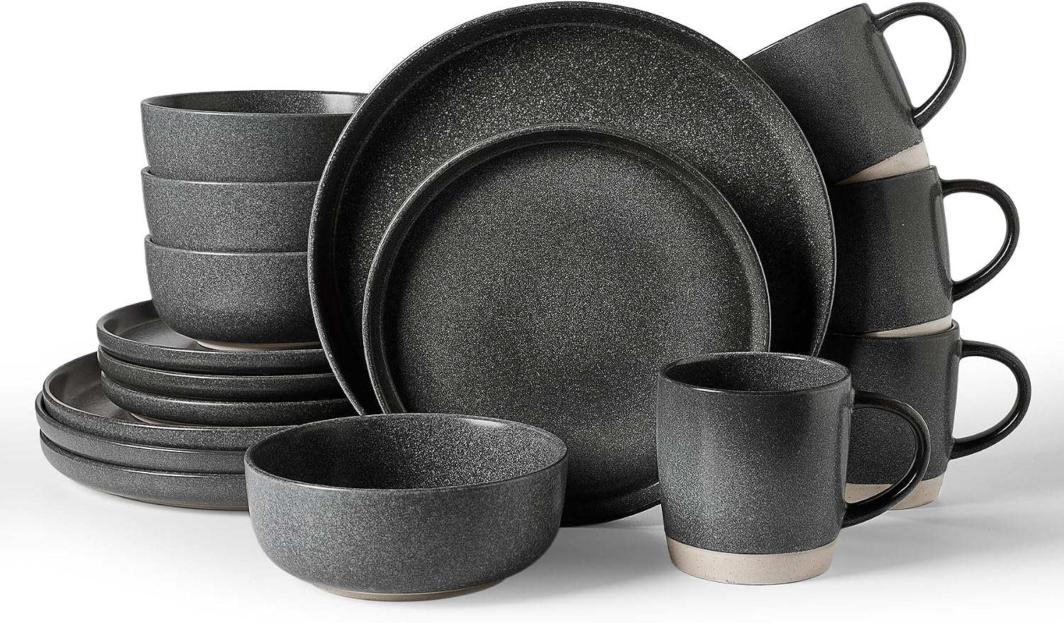 Famiware Milkyway 12-Piece Stoneware Dinnerware Set, White