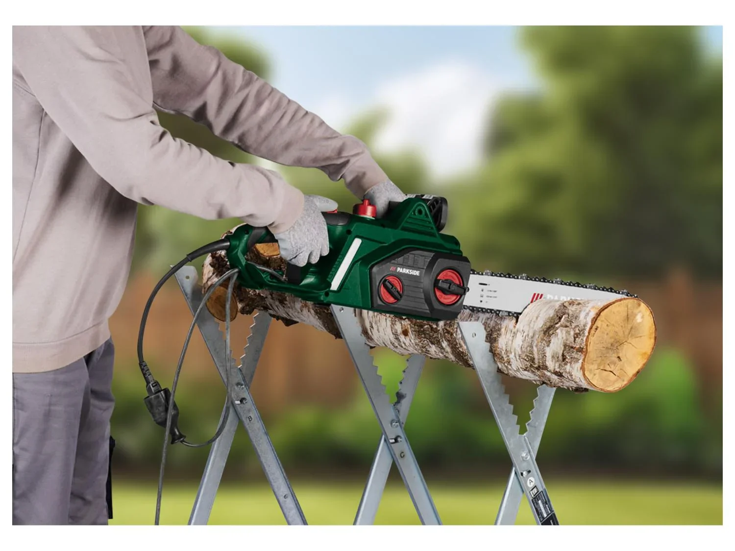 PARKSIDE Trononneuse lectrique PEKS 2200 C2, guide 46 cm, 2200 W