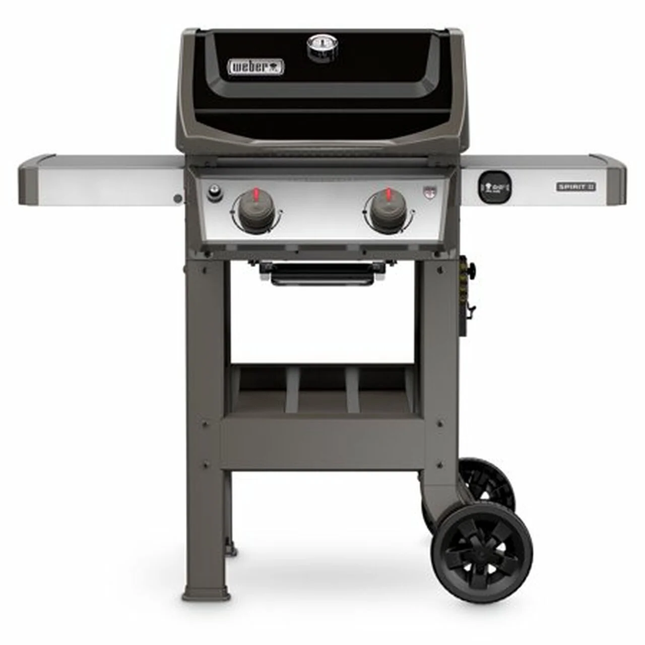 2-Burner Propane Gas Grill with 450 sq. in. Cooking Area, Porcelain-Enameled Cast Iron Grates, Black