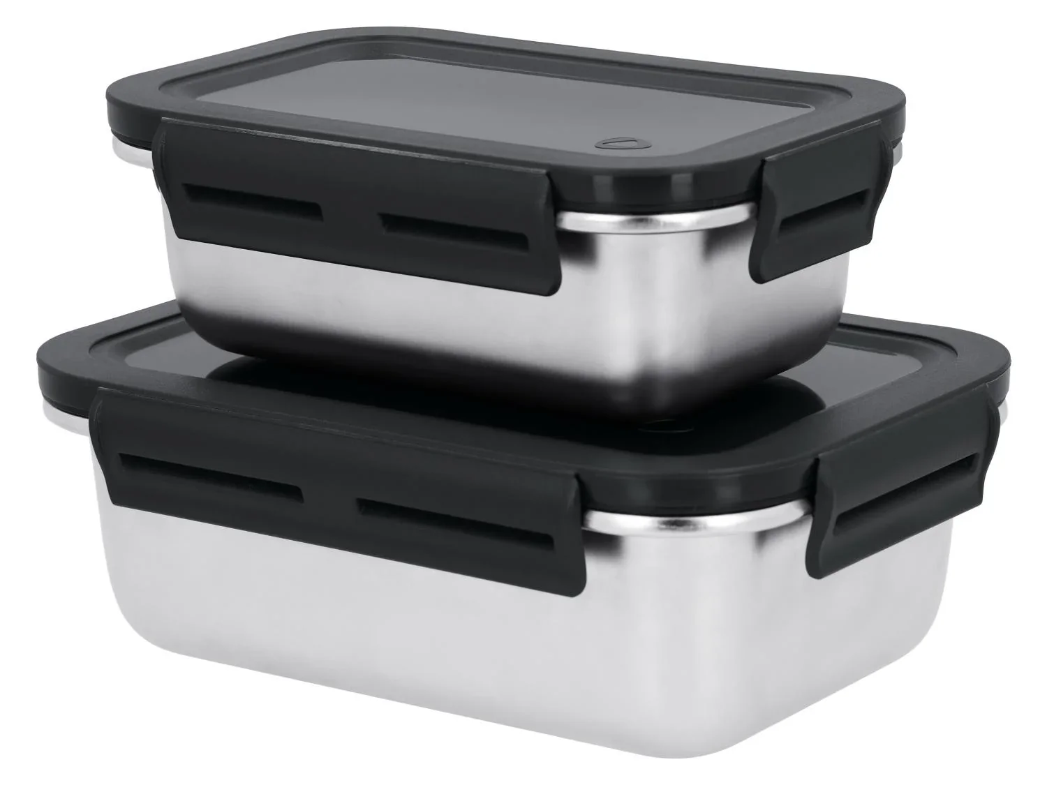 SILVERCREST Set de 2 botes de conservation en acier inoxydable