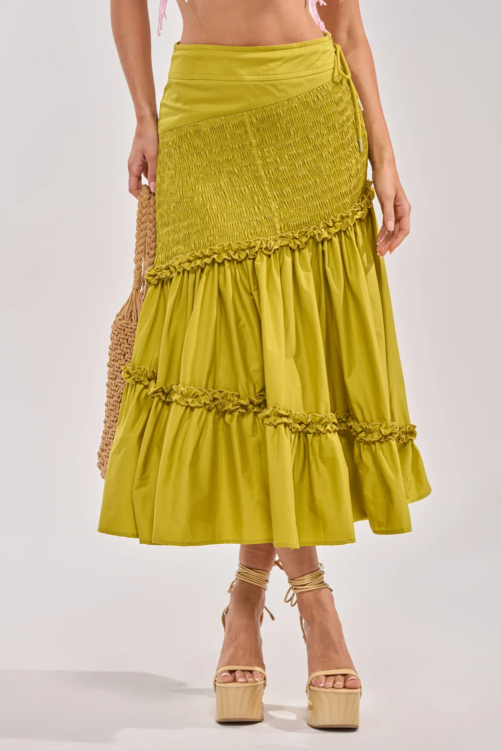 IT ONLY GETS BETTER RUCHED MAXI SKIRT - Akira Store