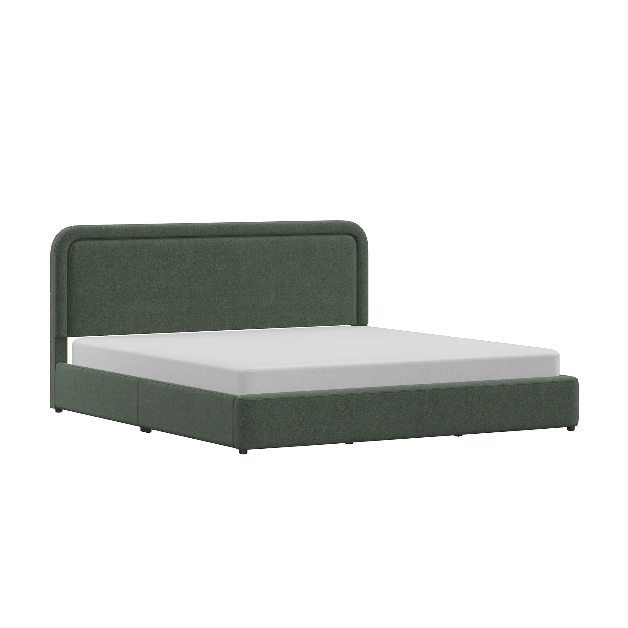 Better Homes & Gardens Juliet King Boucle Platform Bed, Ivory