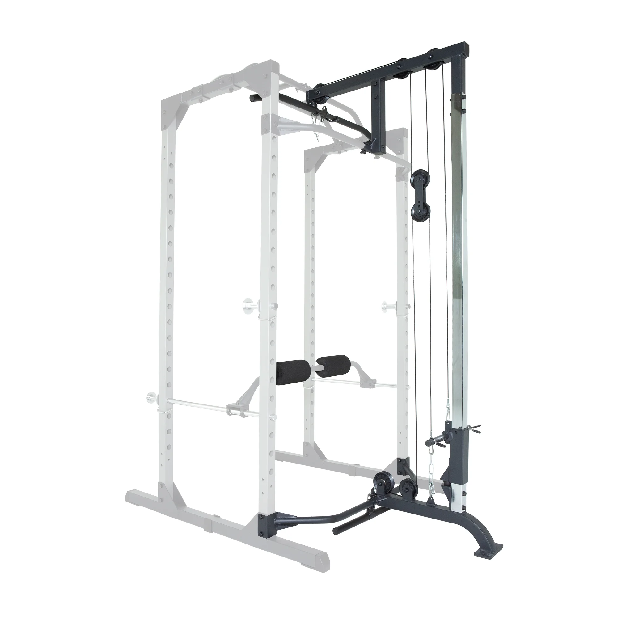 310 Olympic Lat Pull Down and Low Row Cable Attachment for 1600 Ultra Strength 800lb Weight Capacity Squat Stand Power Rack Cage with Lock-in J-Hooks(Nylon) - Image 2