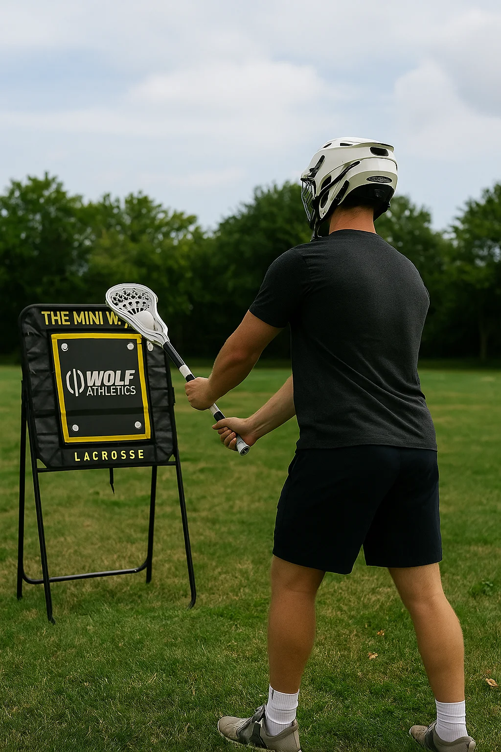 Mini Rebounder 36”x36” Heavy-Duty, Durable Wall Bounceback with Steel Springs and Adjustable Angle - Image 6